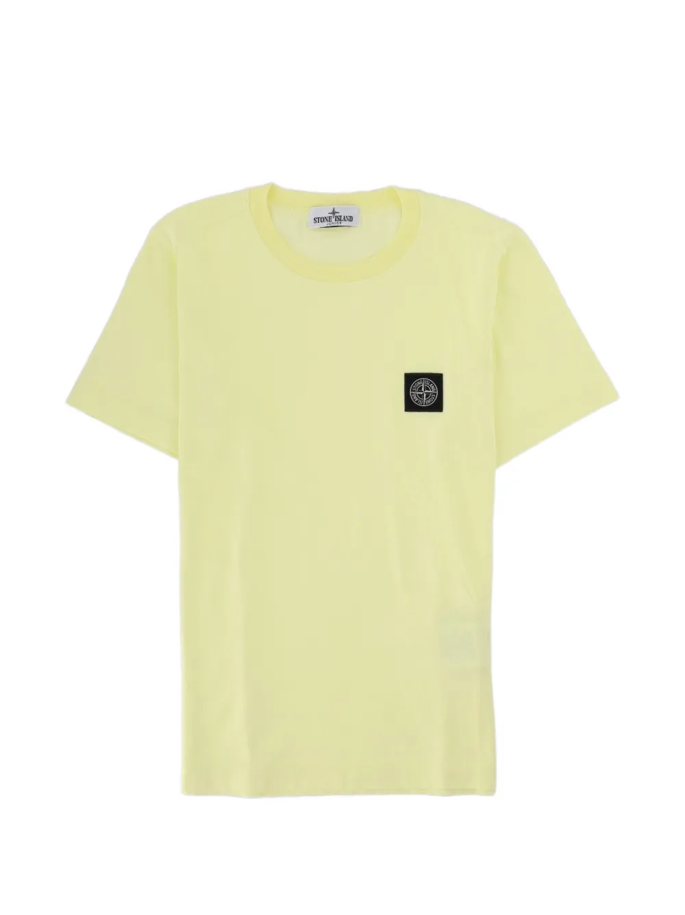 Stone Island Junior T-shirt met logopatch Geel