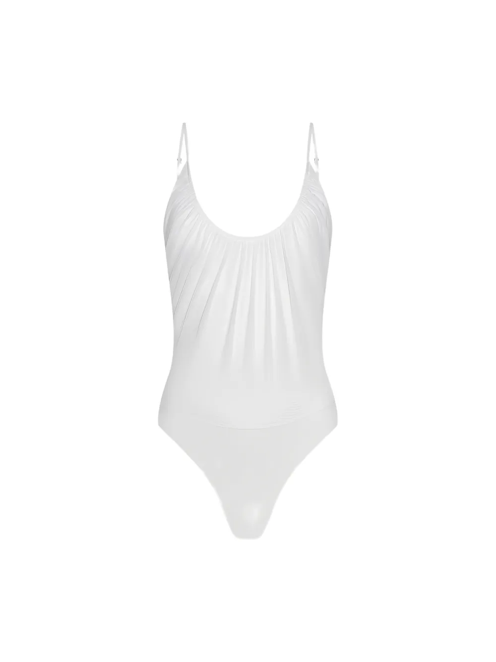 L'Agence Gelina ruched bodysuit Wit