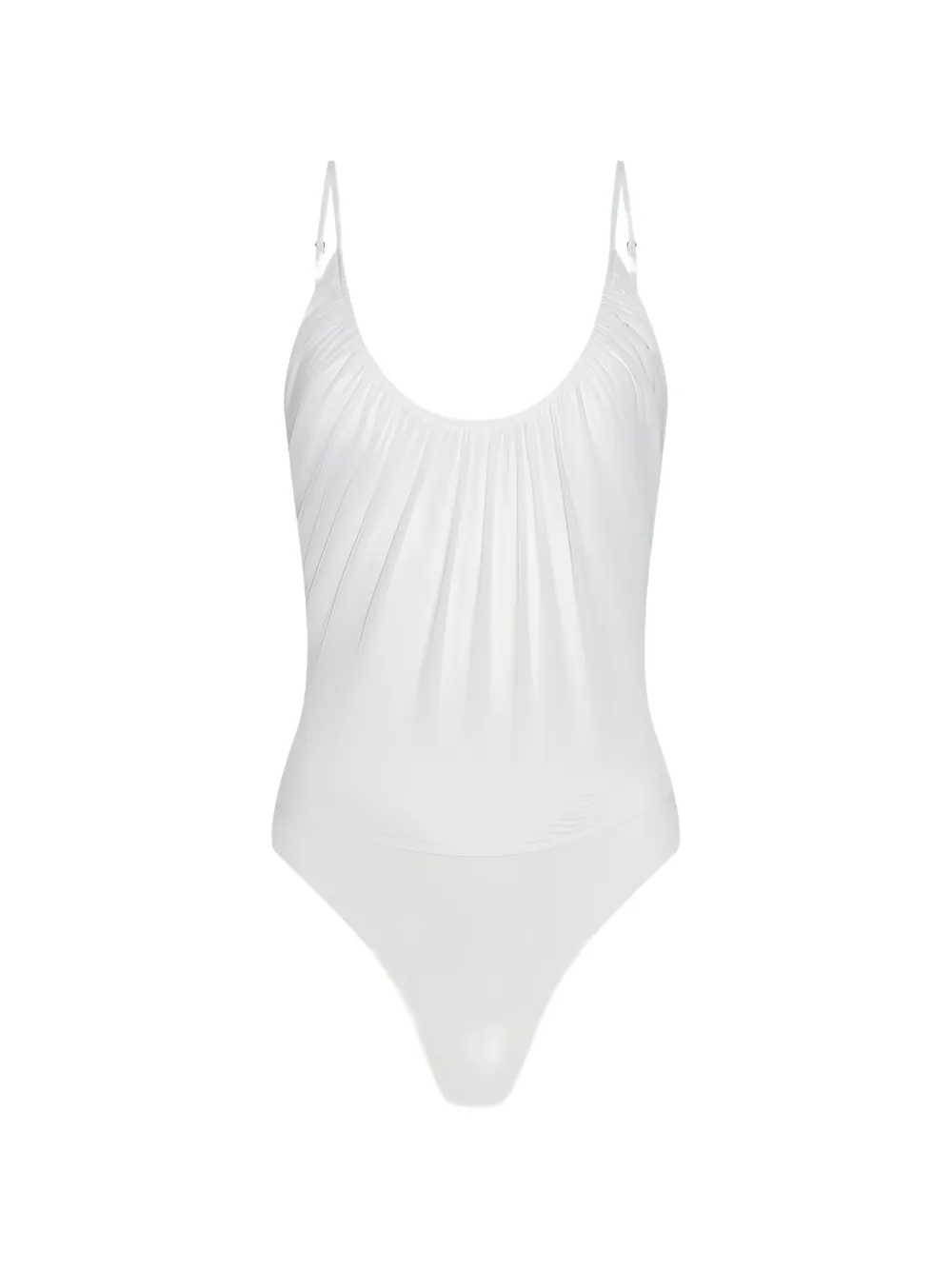 L'Agence Gelina ruched bodysuit - Bianco