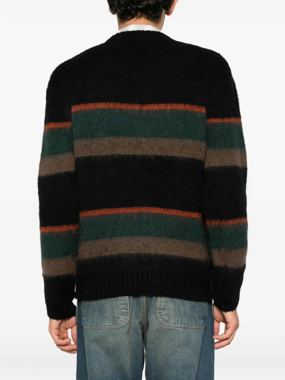 Carhartt WIP striped alpaca sweater Zwart