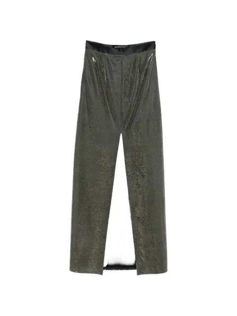 STYLAND front-slit metallic maxi skirt