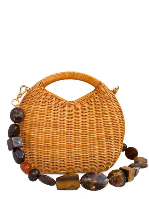 SERPUI Clutch Kinsle de vime com contas na alça