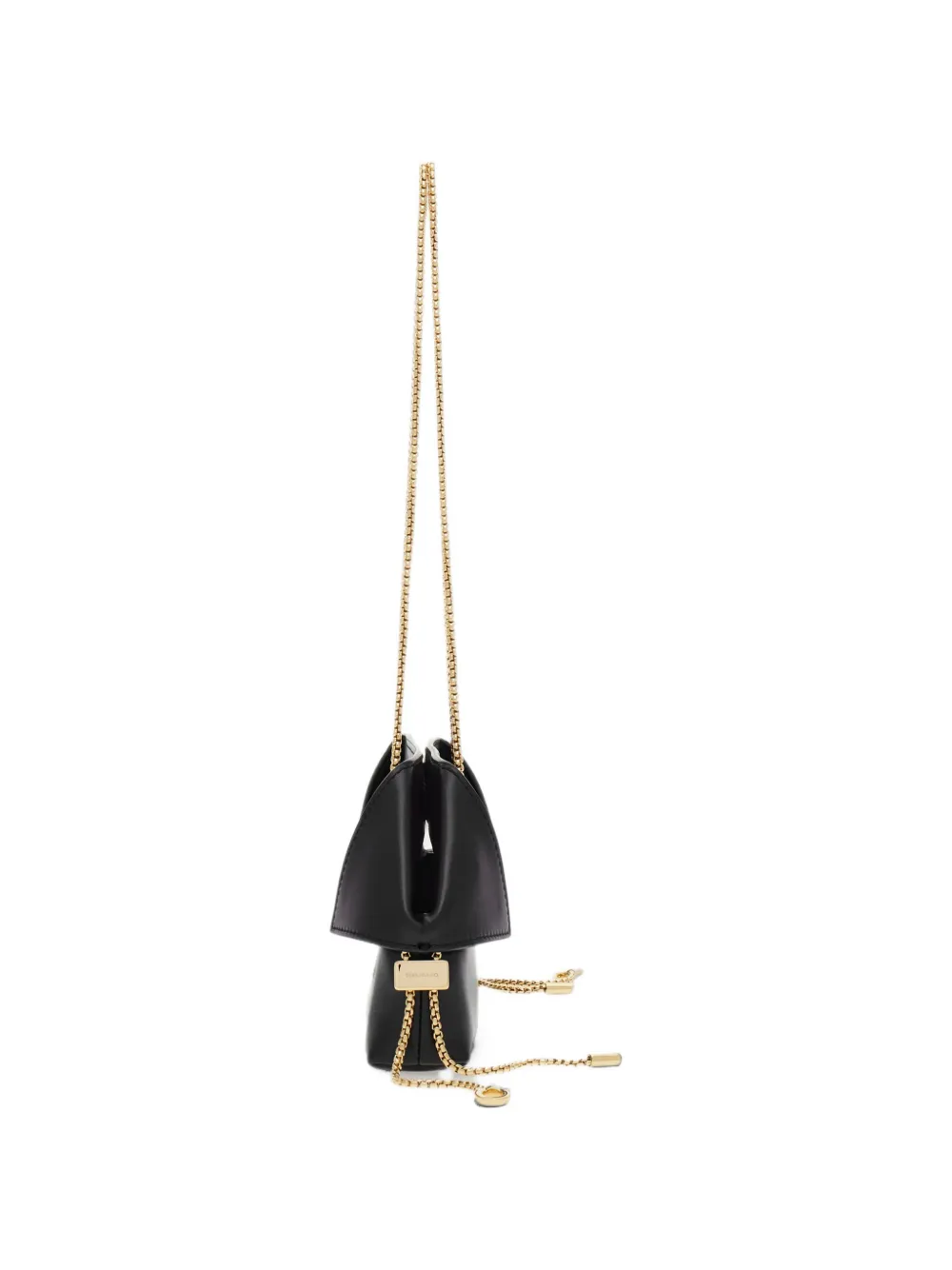 Ferragamo geometric-frame chain-strap shoulder bag Zwart