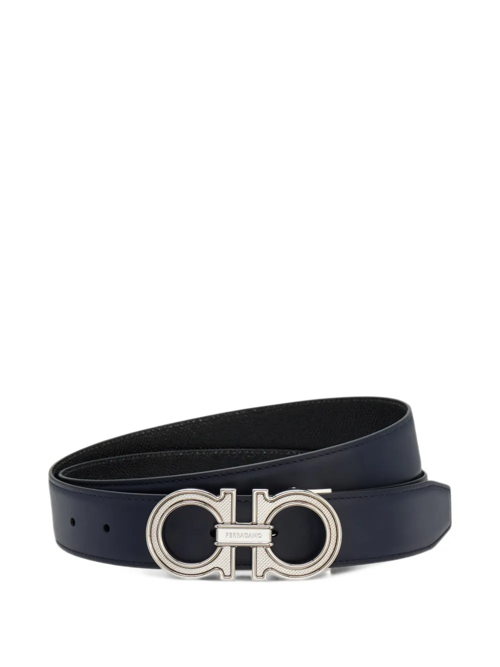 Ferragamo reversible and adjustable Gancini belt - Blu