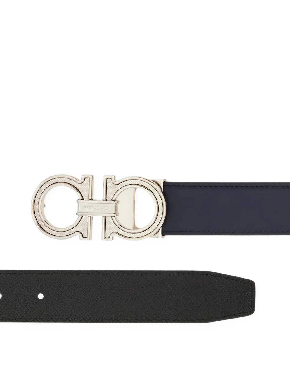 Ferragamo reversible and adjustable Gancini belt Blauw