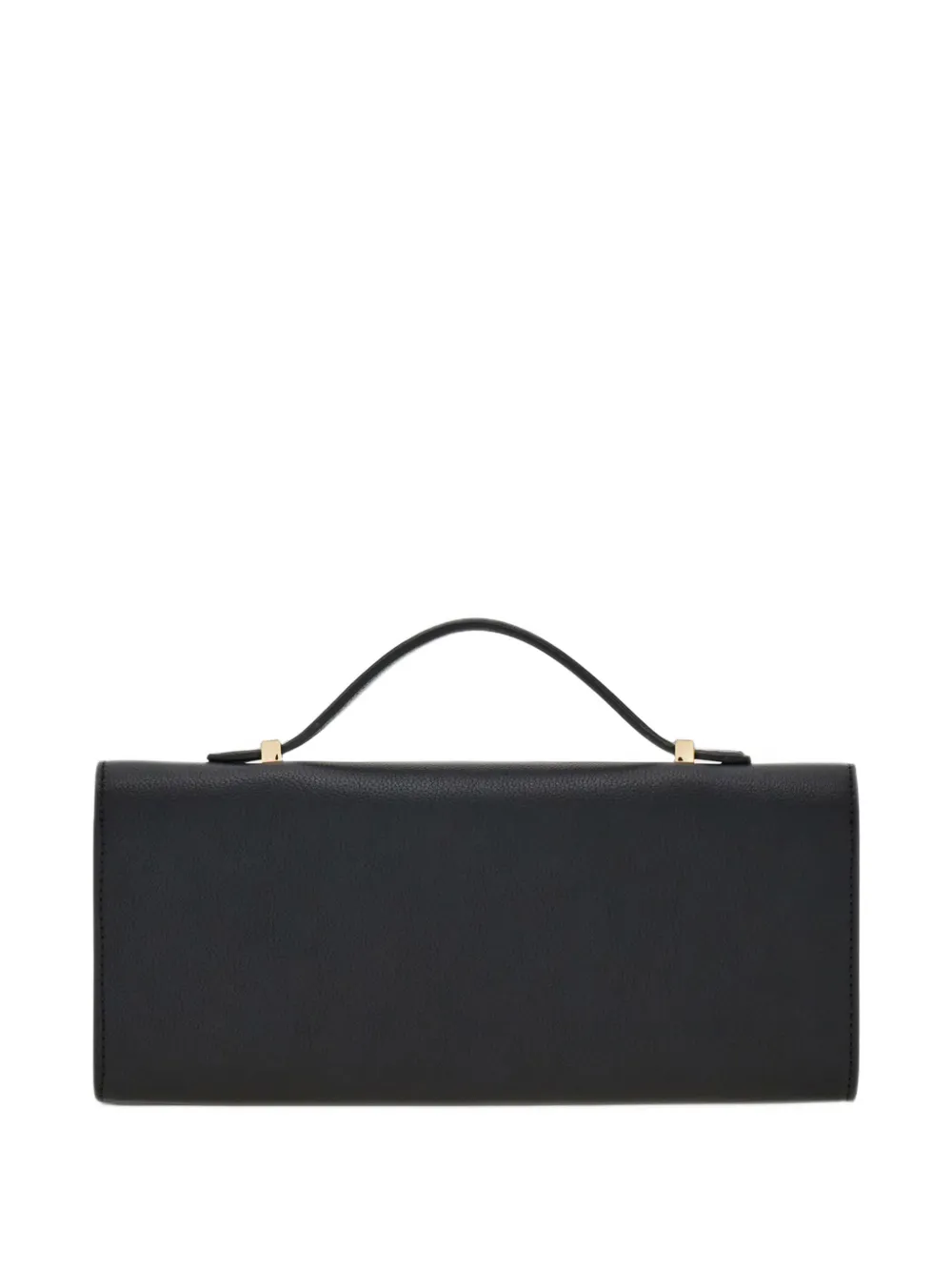 Ferragamo Gancini-detail pebbled-leather shoulder bag Zwart
