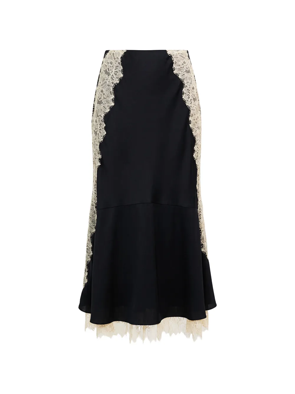 Cinq A Sept Esme lace-trim midi skirt Zwart