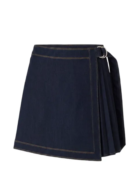 Cinq A Sept Minigonna Tammi denim plissettata a portafoglio