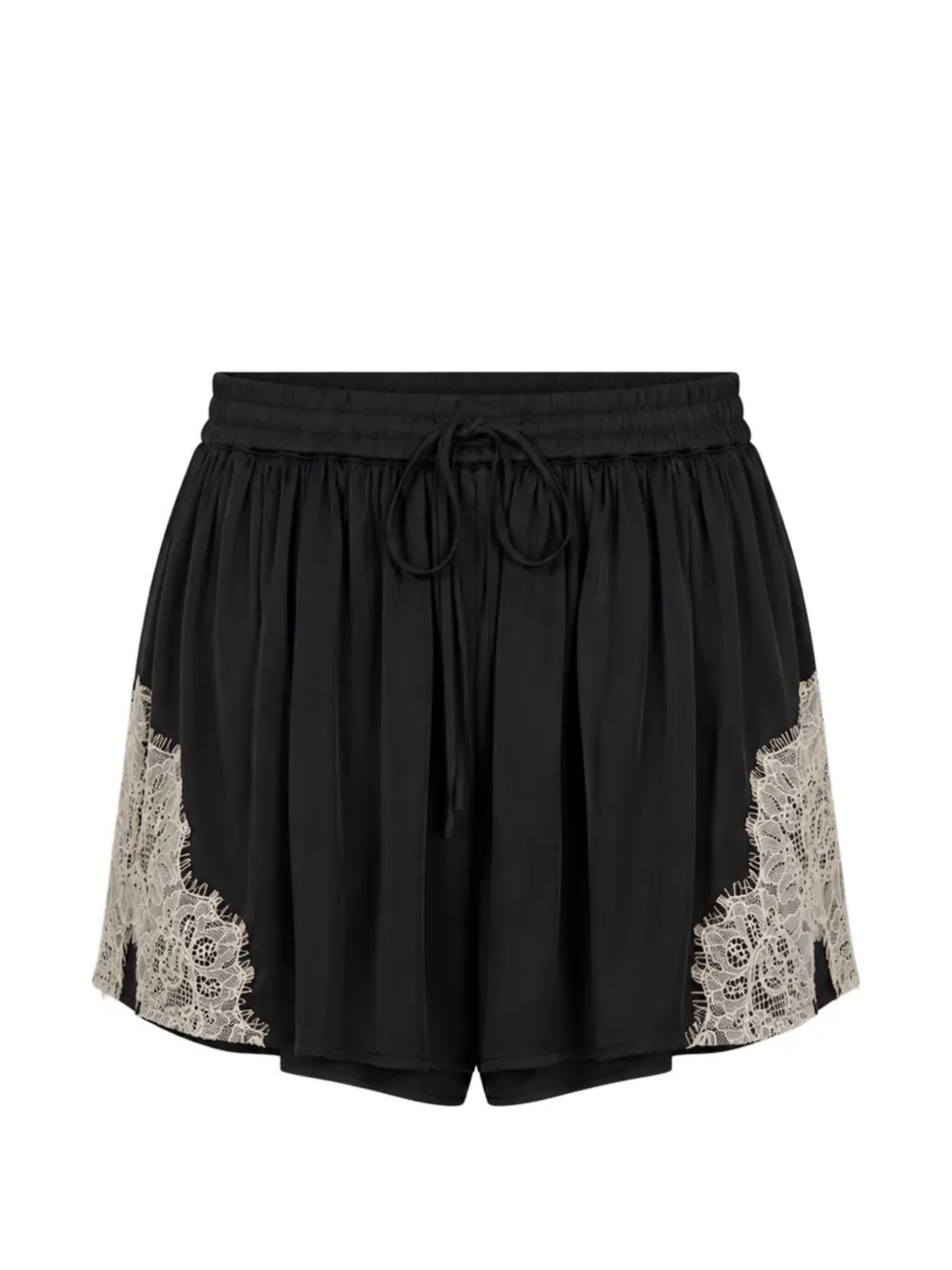 Cinq A Sept Esme lace-trimmed mini shorts Zwart