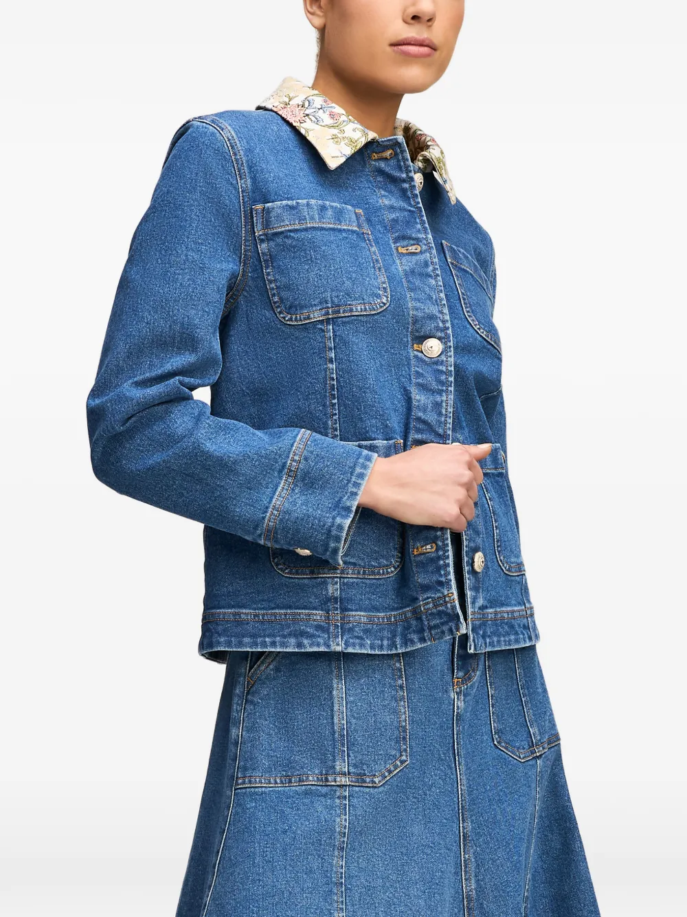 Cinq A Sept Dalton denim jack Blauw