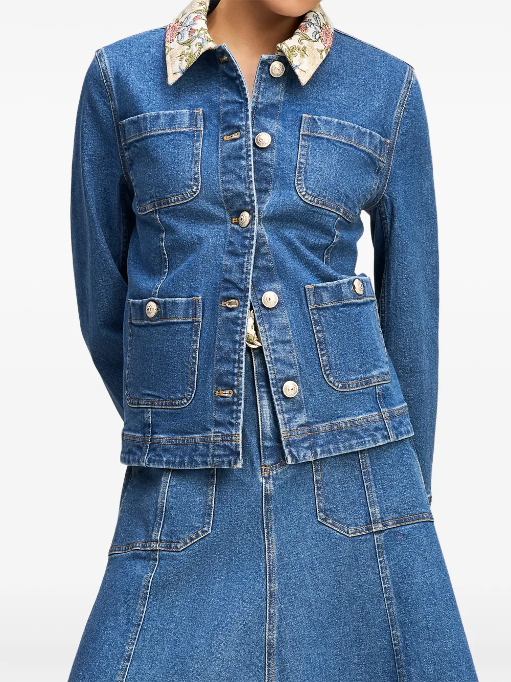 Cinq A Sept Dalton denim jack Blauw