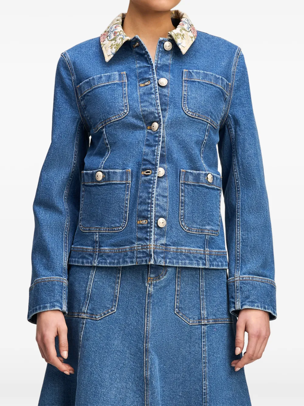 Cinq A Sept Dalton denim jack Blauw