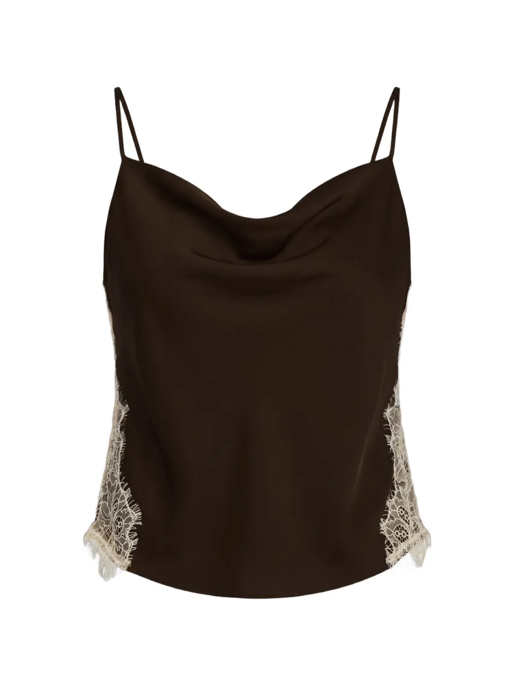 Cinq A Sept Esme lace-trim sleeveless top Bruin