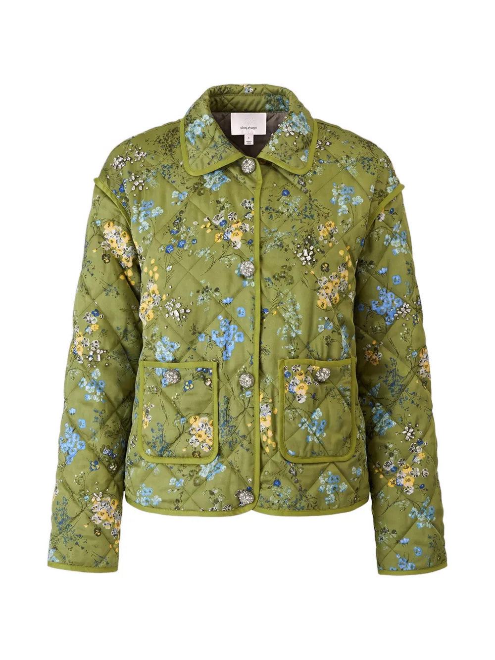 Cinq A Sept Alexa Steppjacke mit Blumenprint - Grün