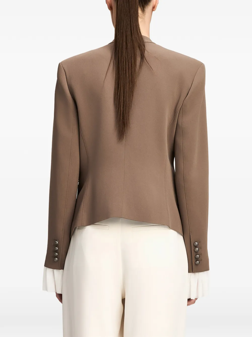 Cinq A Sept Maren brooch-detail blazer Bruin