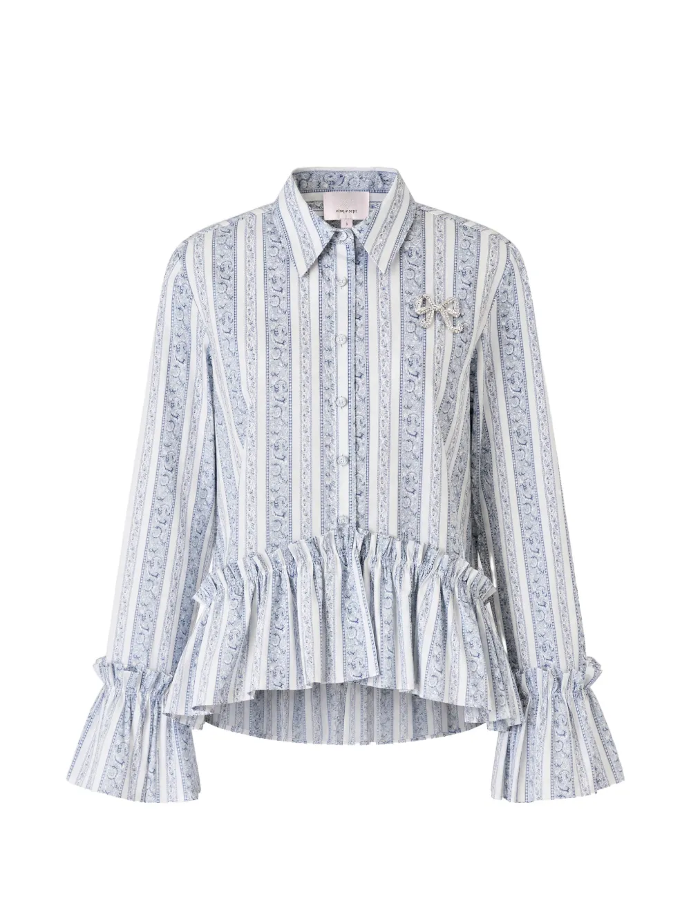 Cinq A Sept Daxel ruffled shirt Beige