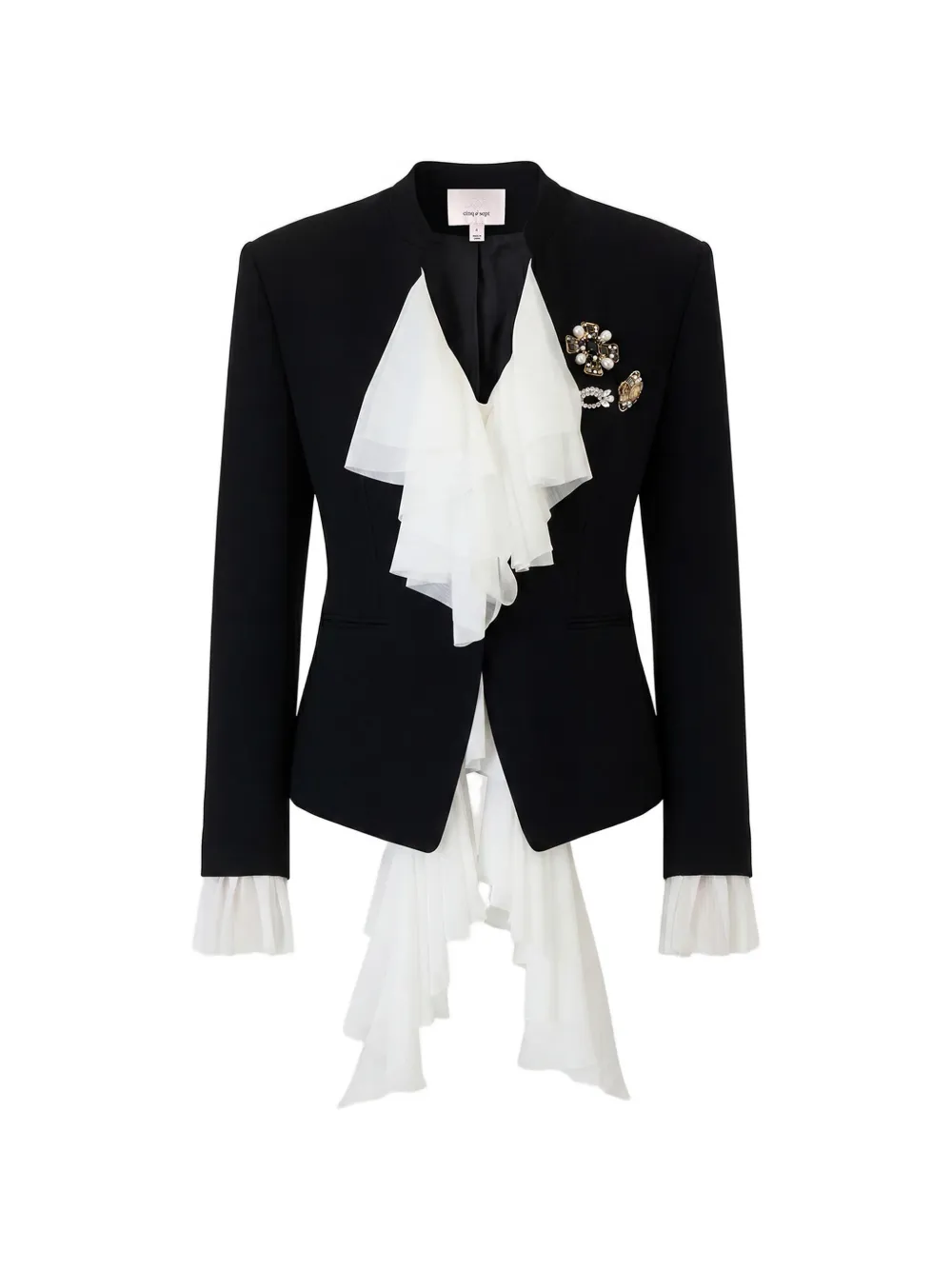 Cinq A Sept Maren Blazer mit Brosche - Schwarz