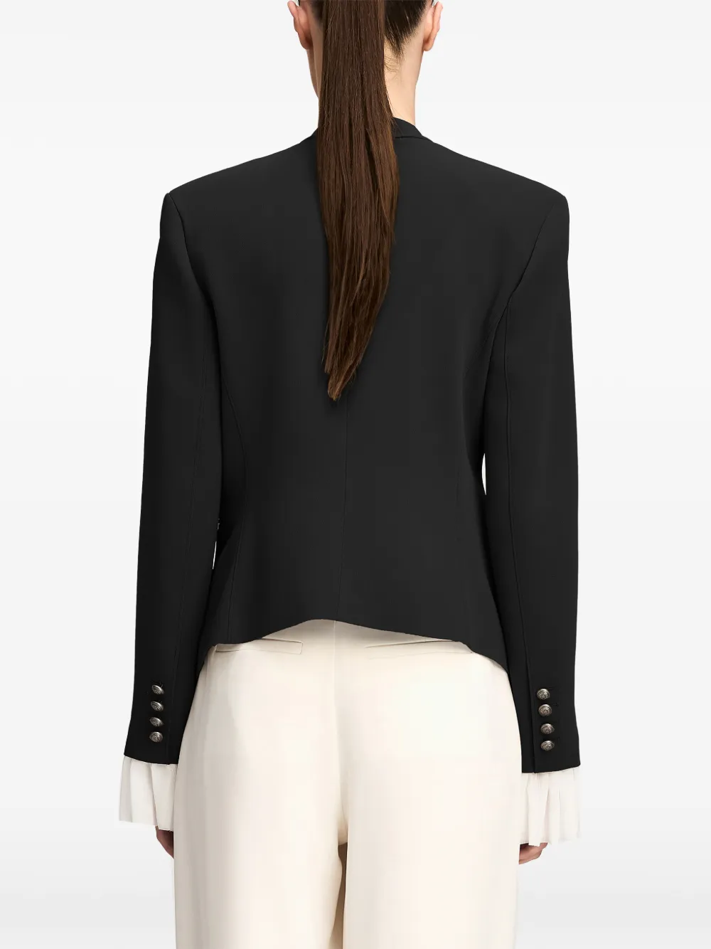 Cinq A Sept Maren brooch-detail blazer Zwart
