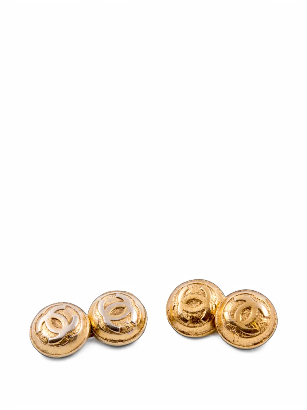 CHANEL Pre-Owned 1990s CC cuff-links - Gold