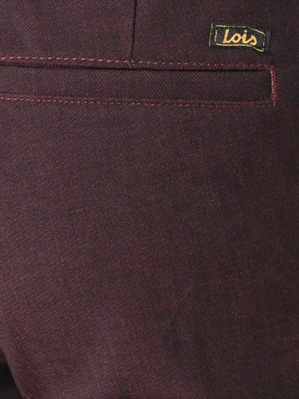 LOIS JEANS Broek met logopatch Rood