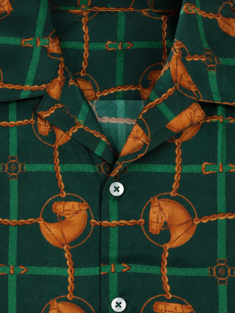 Drôle De Monsieur equestrian-print shirt Groen