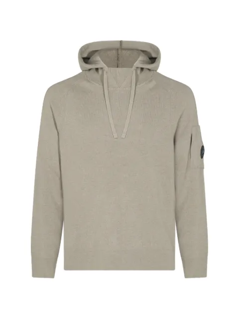 C.P. Company lambswool Lens knitted hooded sweater