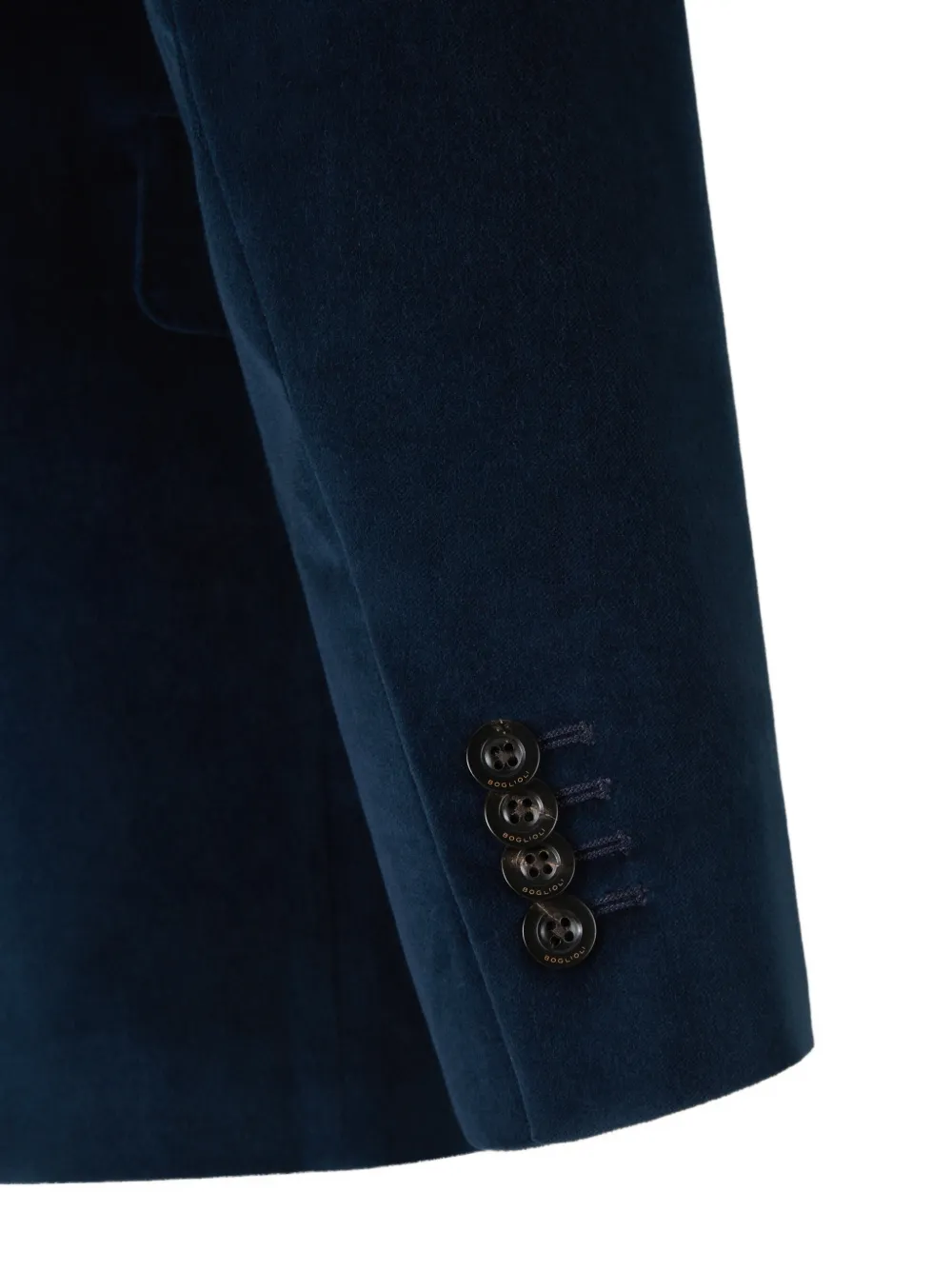 Boglioli velvet single-breasted jacket Blauw