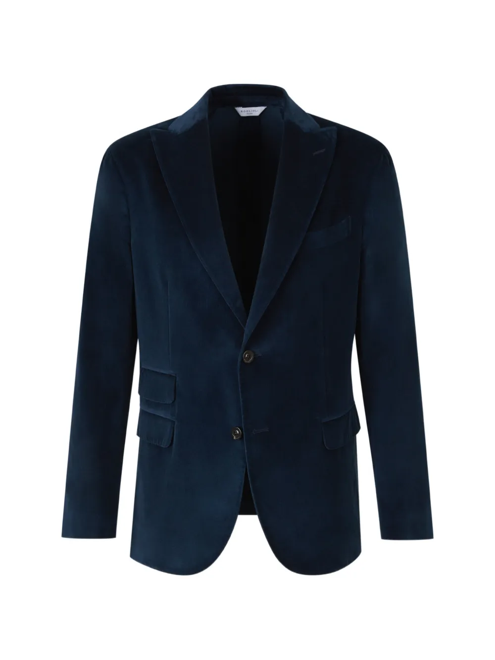 Boglioli velvet single-breasted jacket Blauw