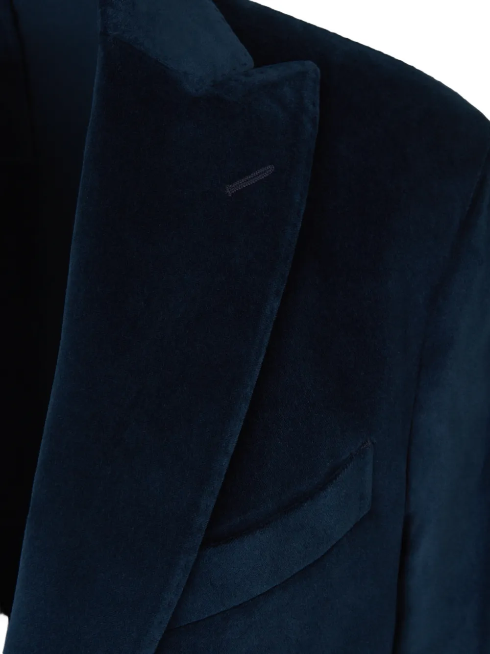 Boglioli velvet single-breasted jacket Blauw