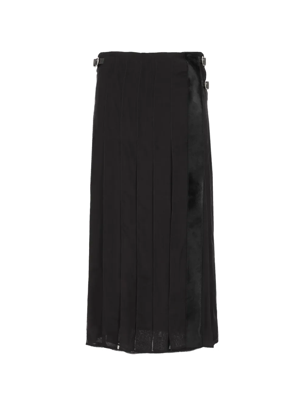 Durazzi Milano see-through pleated midi skirt - Schwarz