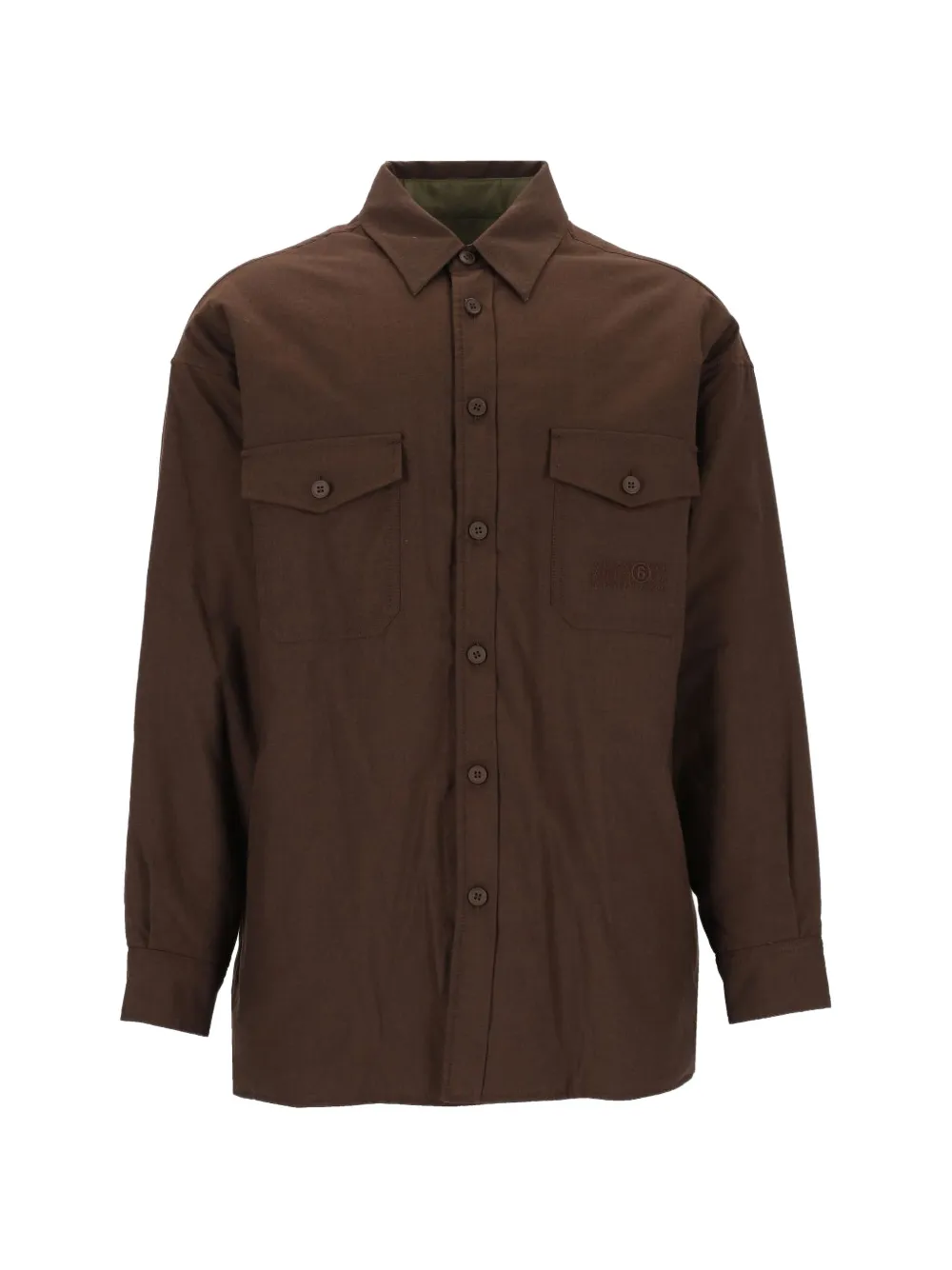MM6 Maison Margiela reversible long-sleeve shirt Bruin