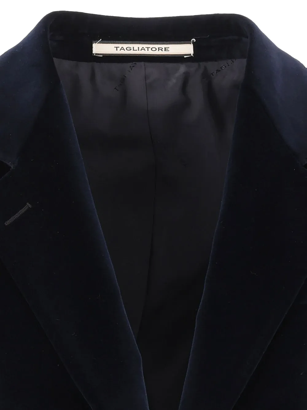 Tagliatore Parigi velvet blazer Blauw
