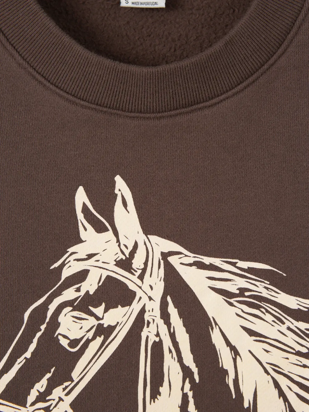 Sporty & Rich horse-print crew-neck sweatshirt Bruin