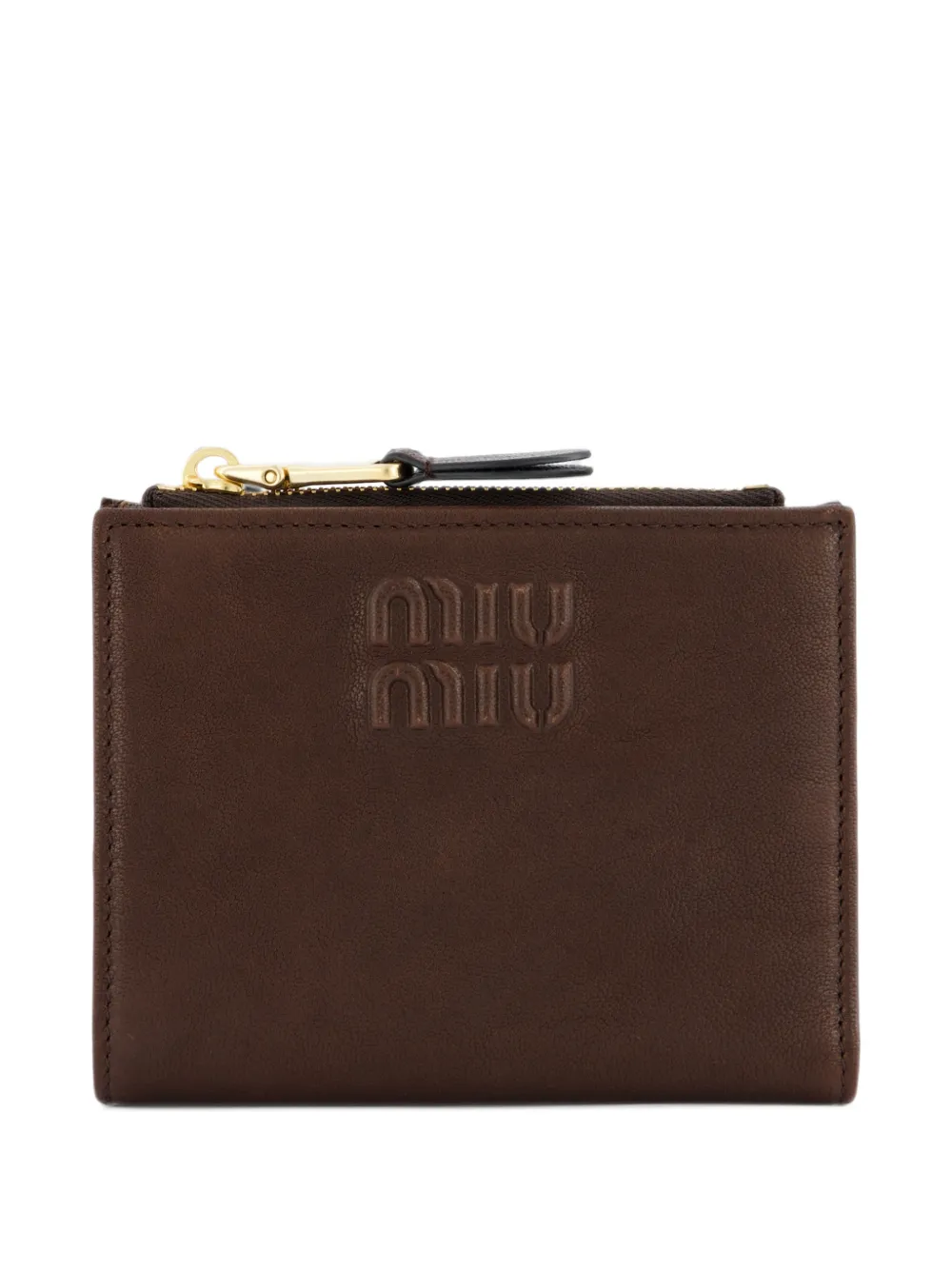 Miu Miu Small nappa leather wallet - Braun