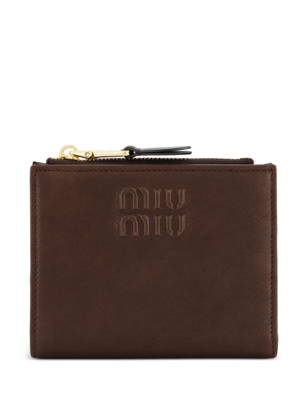 Miu Miu Small nappa leather wallet - Marrone