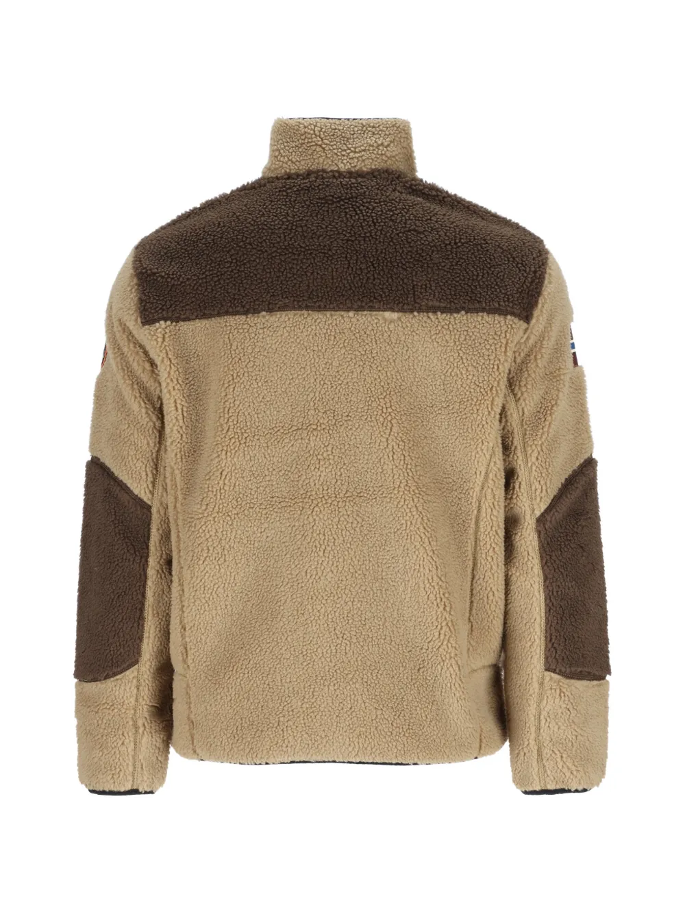 Napapijri Yupik panelled fleece jacket Beige