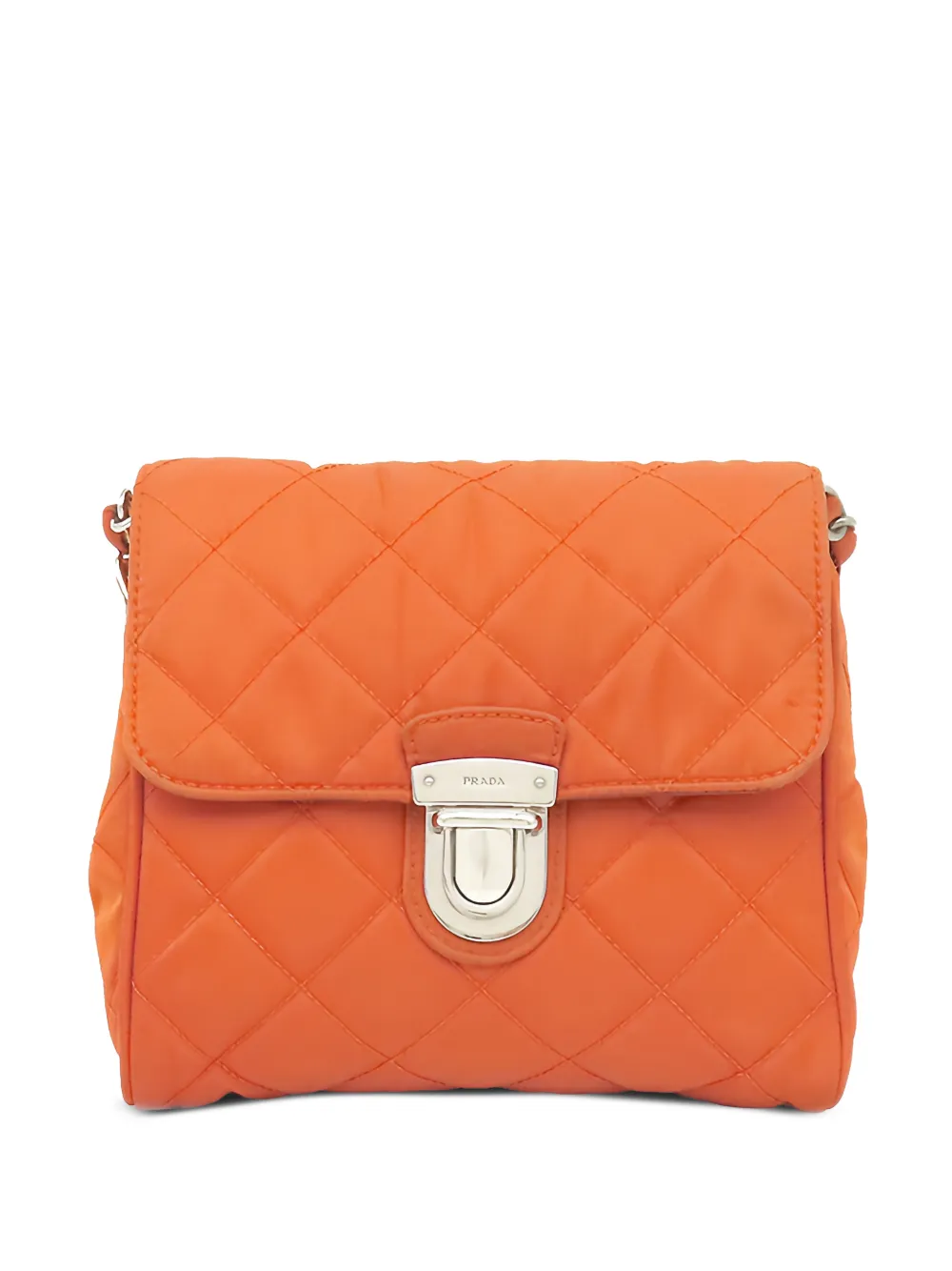 Prada Pre-Owned 2010-2026 Impuntu Tessuto Chain crossbody bag - Arancione