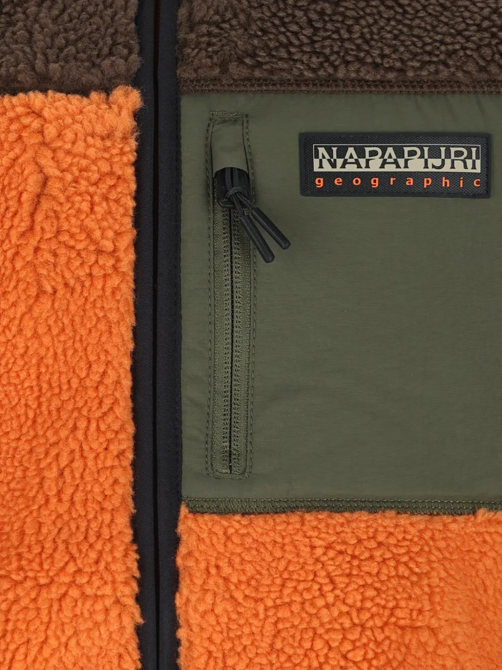 Napapijri Yupik fleece-texture sweater Oranje