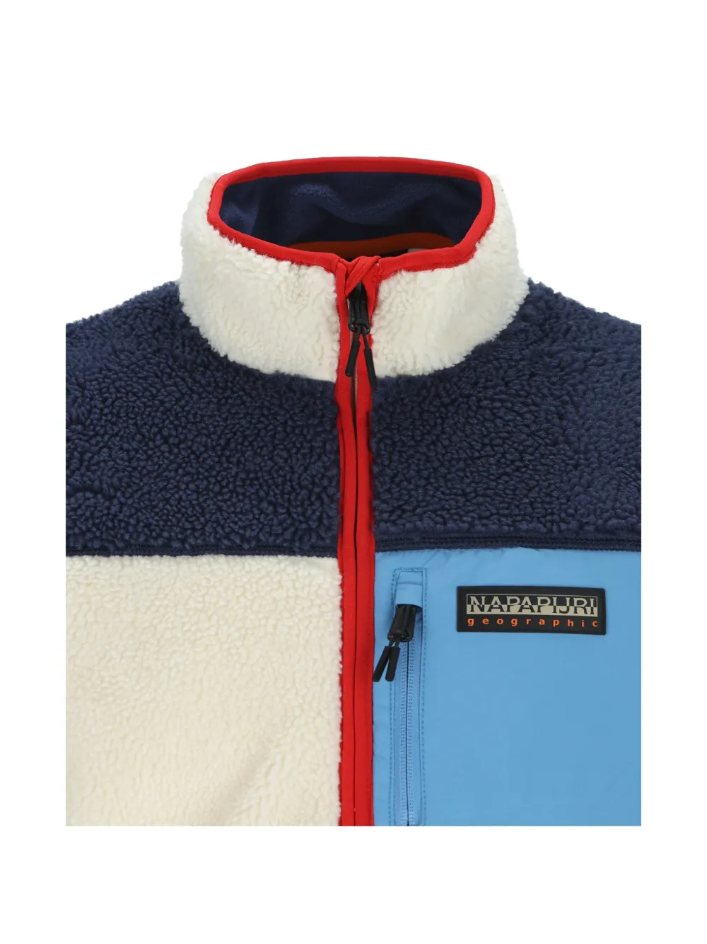 Napapijri Yupik colour-block fleece jacket Wit