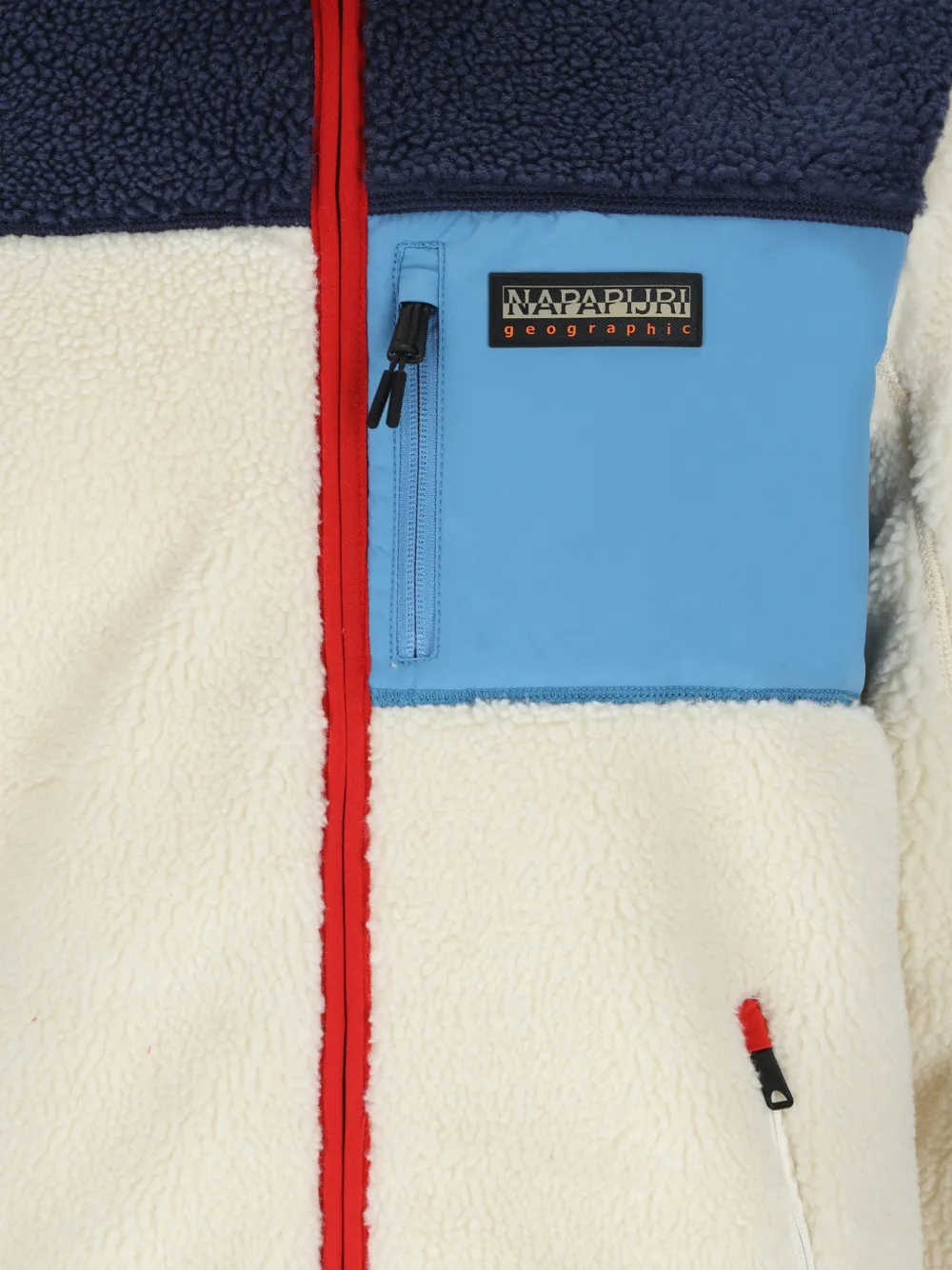 Napapijri Yupik colour-block fleece jacket Wit
