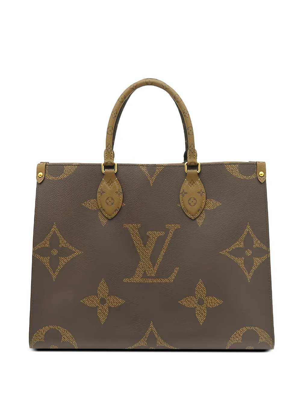 Louis Vuitton Pre-Owned 2021-2026 Monogram Reverse Giant OnTheGo MM satchel - Marrone