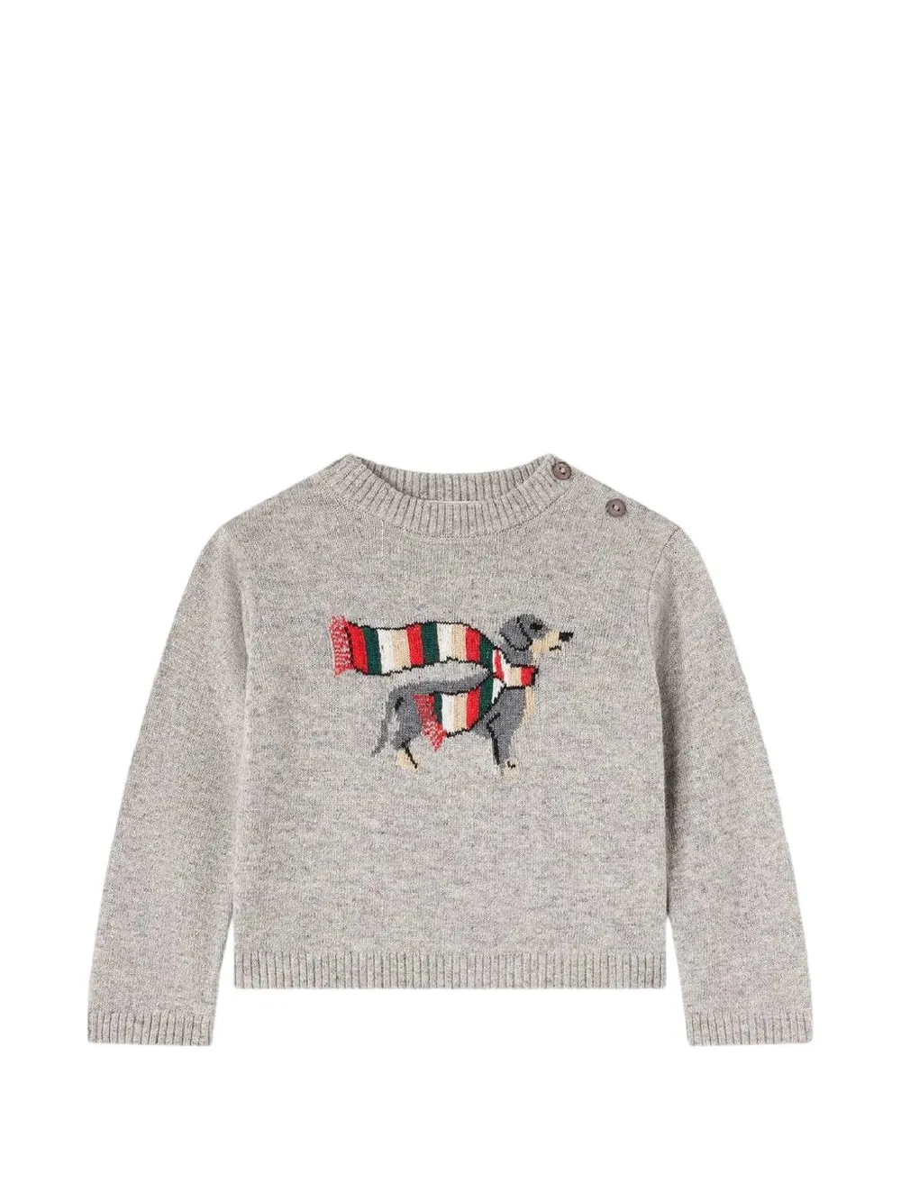 NANAN pull boutonné à motif intarsia - Gris NANAN pull boutonné à motif intarsia - Gris