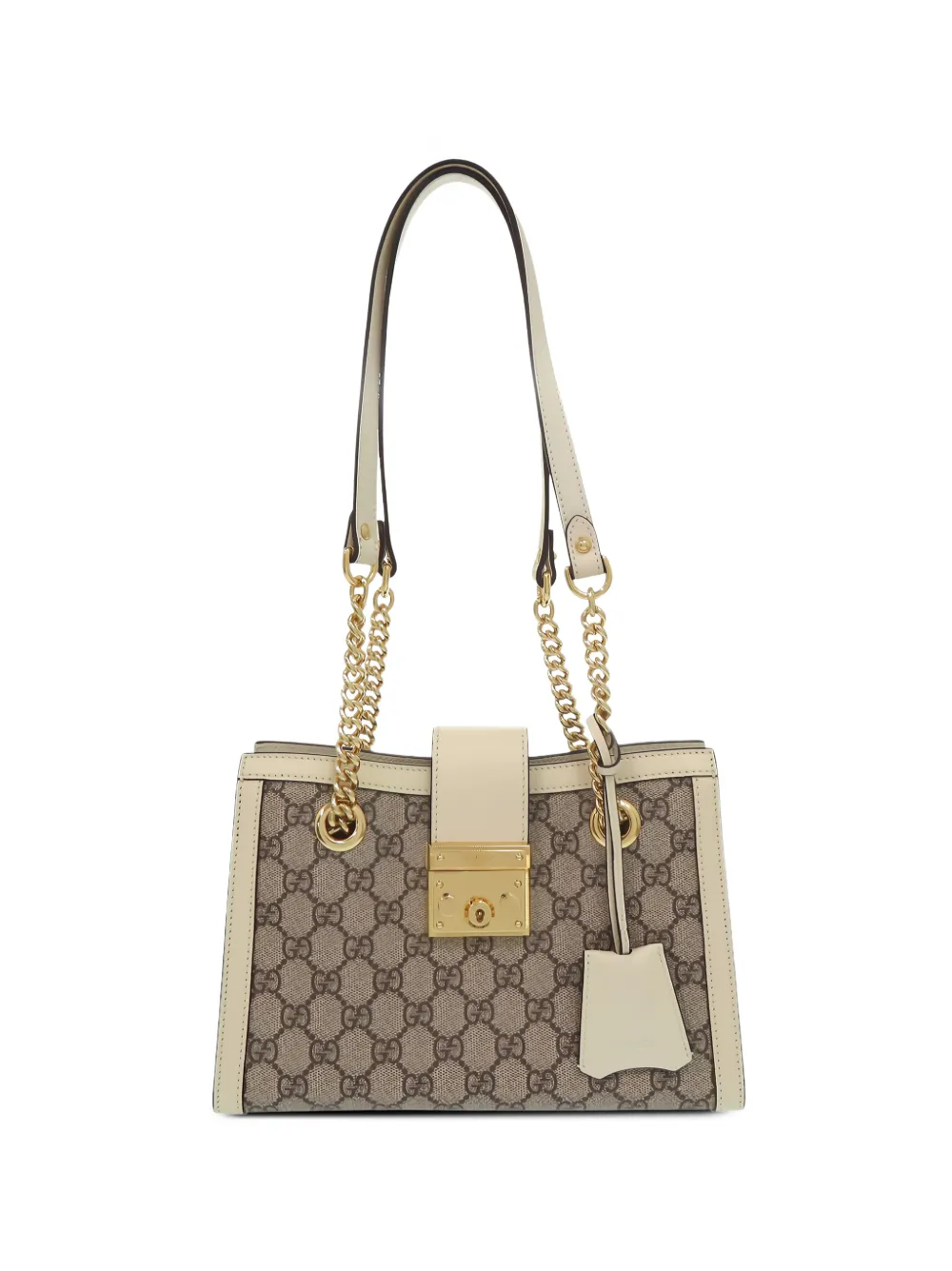 Gucci Pre-Owned 2016-2026 Small GG Supreme Padlock tote bag - Nude