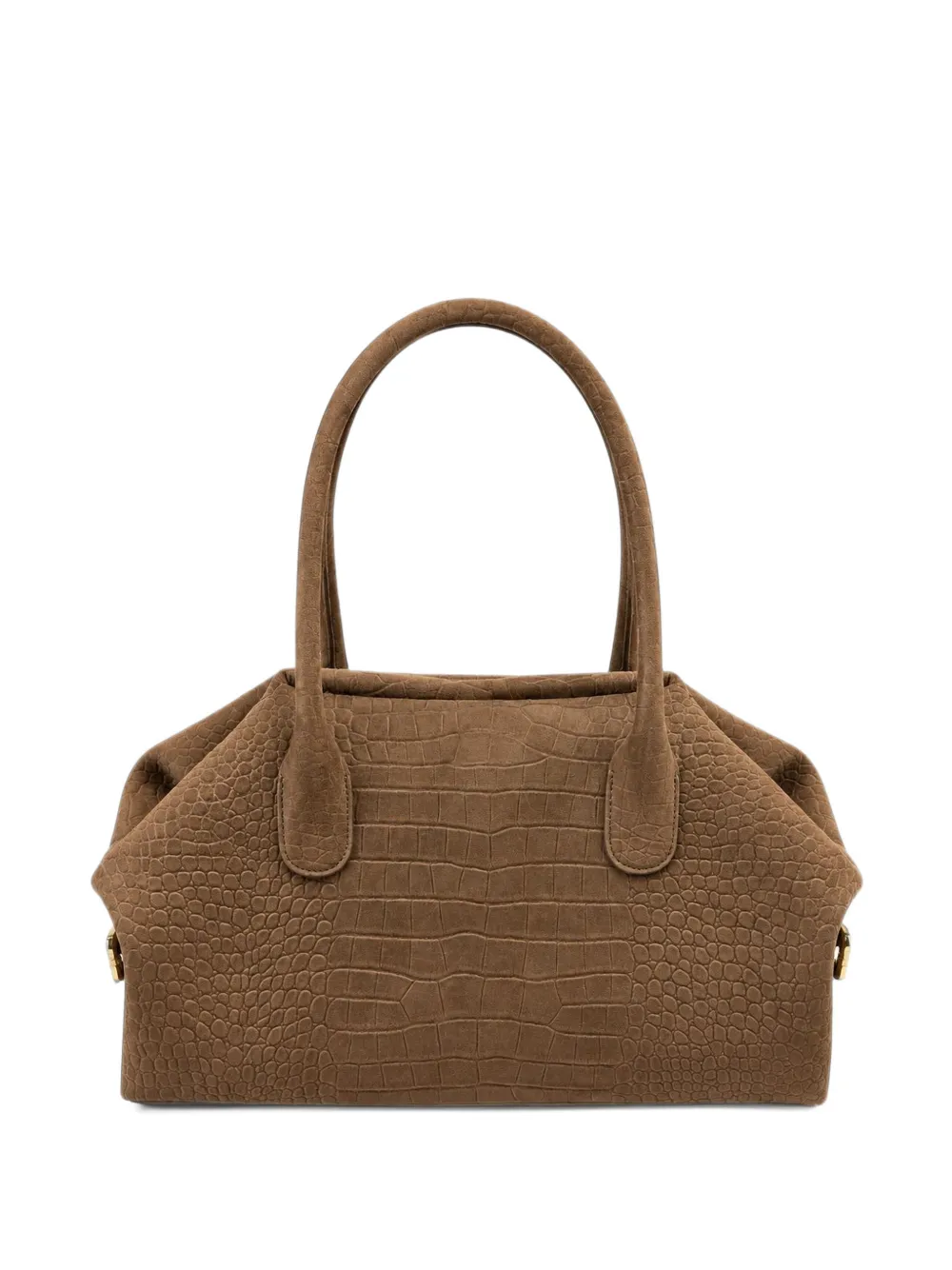 Themoirè medium Talia Trunk crocodile-effect tote bag Bruin