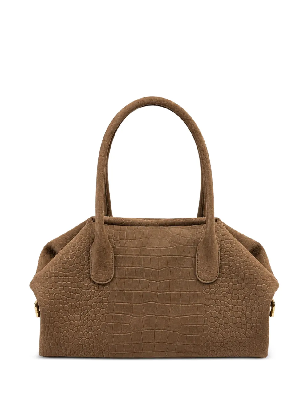 Themoirè Medium Talia Trunk shopper met krokodillen-effect Bruin