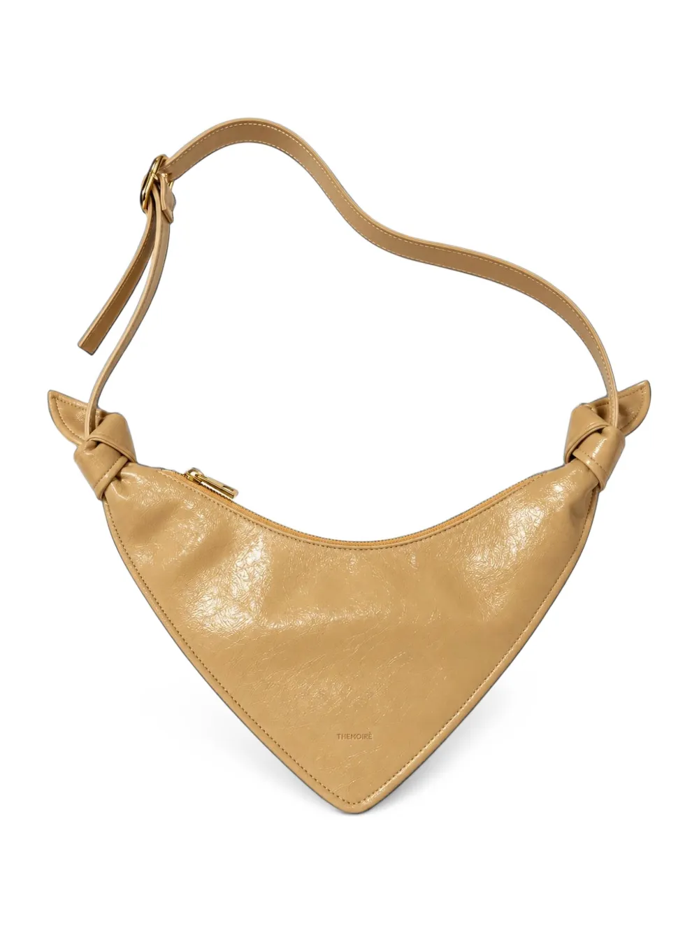 Themoirè Saffo knot-detail shoulder bag - Nude