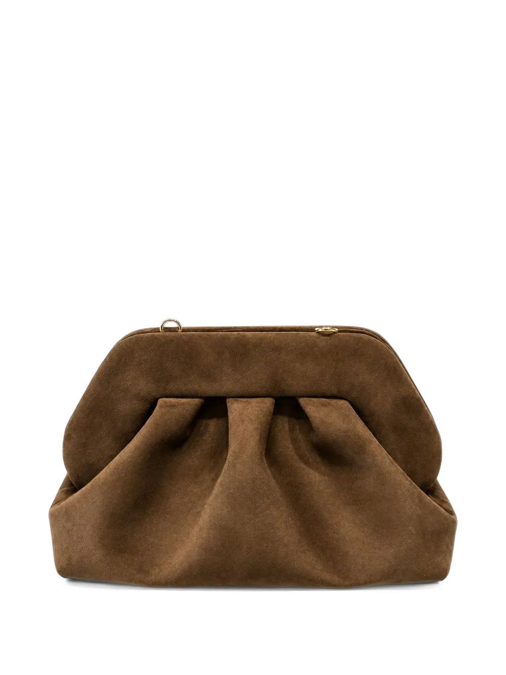 Themoirè medium Bios ruched crossbody bag - Braun