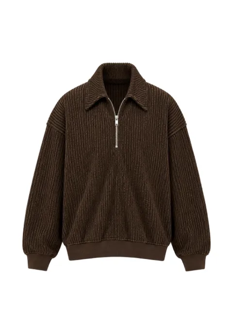 Song For The Mute half-zip ribbed-knit sweater