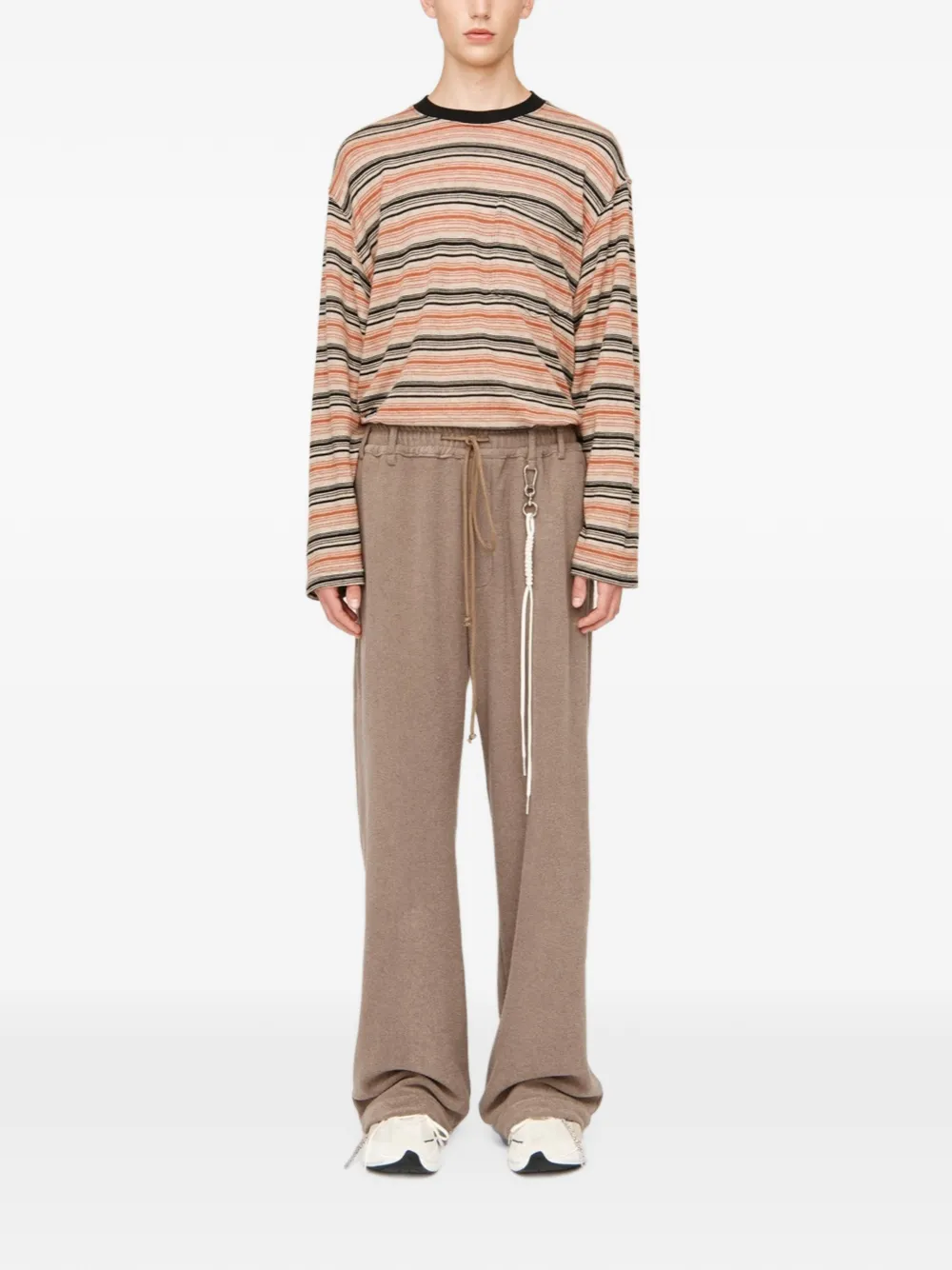 Song For The Mute Trainingsbroek met trekkoord en banddetail Beige