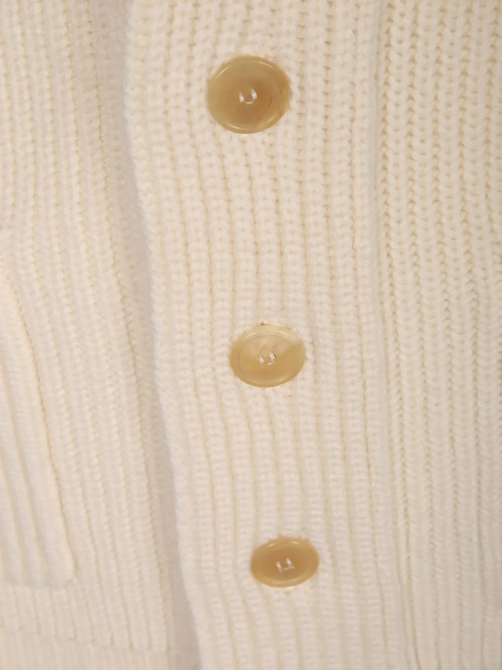 Dell'oglio ribbed shawl-collar cardigan Wit